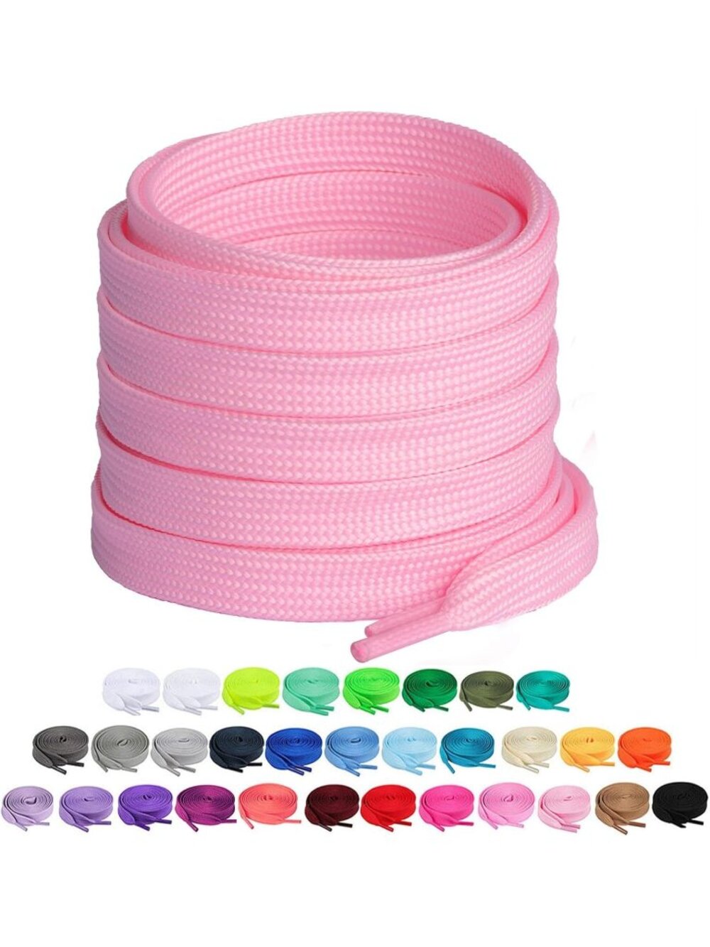 Light Pink Flat Shoe Laces for Sneakers Casual Suitable For Most Athletic Shoes